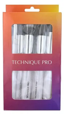 Produktbild von Technique PRO Silver Edition Make-up Pinsel Set, 10-teilig mit Kabuki- und Präzisionspinseln