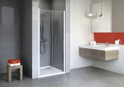 Produktbild von Duschtür in Nische mit Pendeltür SCHULTE Alexa Style 2.0 ExpressPlus 90 cm Profil aluminium Klarglas schmutzabweisende G