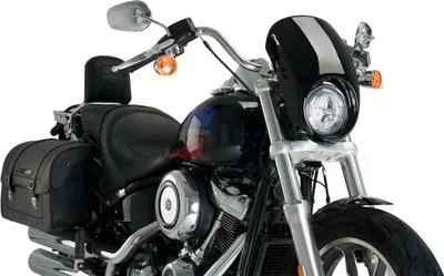 Image de PUIG 21082N Anarchy pour HARLEY DAVIDSON SOFTAIL LOW RIDER FXLR Noir