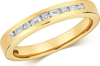Produktbild von Funkelndes Feuer 9 Karat (375) Gold Halb Eternity Damen - Diamant Ring Brillant-Schliff 0.26 Karat G - I1 I2, 51 (16.2); TRS317539KYRSL