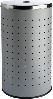 Produktbild von Wäschesammler - Grau - Edelstahl - 37 Liter - H 54 cm