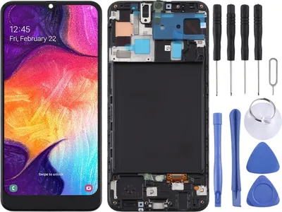 Produktbild von Pro Samsung Galaxy A50 A505F Displej Full TFT LCD s rámečkem Dotykový náhradní díl oprava Black (bez otisku prstu)