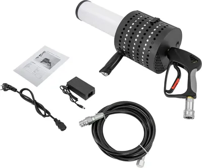 Produktbild von CO2 Konfetti-Pistole - Handgehaltene Konfetti-Kanone - LED-Licht - 20 W - AC220V/50Hz - Manuelle Steuerung - Eisen & Acryl - Schwarz