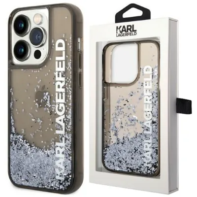 Produktbild von Karl Lagerfeld KLHCP14LLCKVK iPhone 14 Pro 6,1" schwarz hardcase Liquid Glitter Elong Schutzhülle