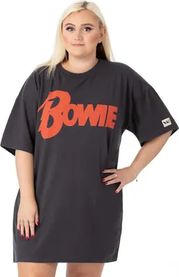 Produktbild von David Bowie - T-Shirt-Kleid für Damen NS6942 (M) (Schwarz/Orange)
