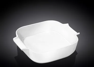 Immagine prodotto di Pirosfatta Wilmax con maniglie, capacità 780 ml, bianca, in porcellana