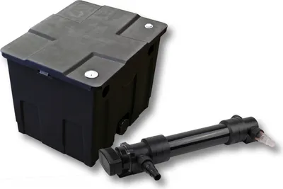 Produktbild von SunSun Komplettset: CBF-350 Teichfilter bis 12000 L Teichfilteranlage als Durchlauffilter, CUV-636 Teichklärer UVC Klärer mit 36 Watt UV-C Leistung