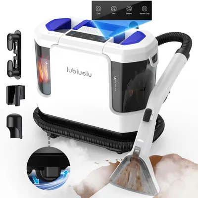 Produktbild von Lubluelu V11 Polsterreiniger Waschsauger Teppichreiniger 30KPa Dampffunktion 4 Modi 1900W mit 1,9L+1,1L Doppeltank für Sofa Auto Matratze Touchdisplay