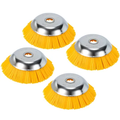 Zdjęcie produktu dla Szczotka do chwastów TolleTour, zestaw 4 szt., nylon, 25,4 x 200 mm, nasadka do kosy spalinowej, szczotka nylonowa do kosy spalinowej Stihl, 8 cali