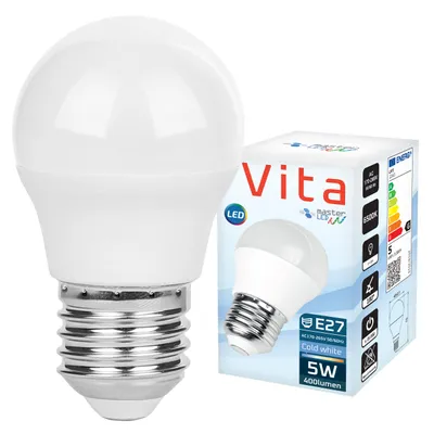 Obrázek produktu pro MasterLED, LED žárovka, patice E27, tvar G45, 5W, 400 lm, denní světlo, vhodná pro malé lampy