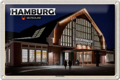Produktbild von Blechschild Städte Hamburg Deichtorhallen Kunst 30x20cm