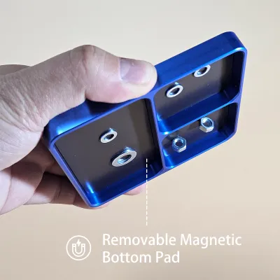 Magnetický zásobník na skrutky RC Cars Tools Parts Metal Organizer so 4 priehradkami Odnímateľná magnetická podložka na zásuvky Skrutky Kolíky Matice Organizácia skladovania