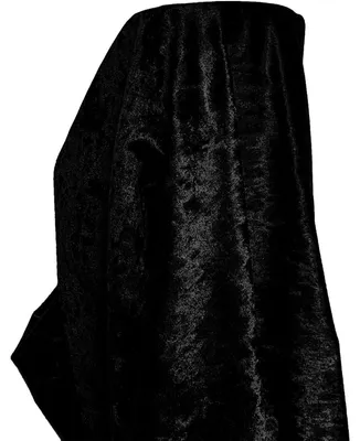 Productafbeelding van Premium glanzende, zachte veloursstof, 140 cm breed - zwart