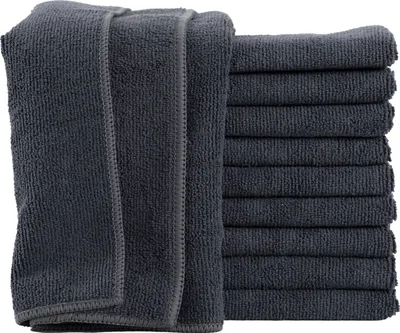 Produktbild von Reinigungstücher 40x40 cm Putzlappen Putztücher Mikrofasertücher Microfasertuch, Farbe:anthrazit, Größe:5er Pack / 40x40 cm