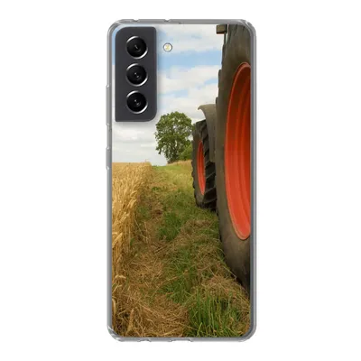 Produktbild von MuchoWow® Handyhülle Schutzhülle Hülle für Samsung Galaxy S21 FE Traktor - Räder - Weizen Silikon Softcase Handy Hülle - Mobiltelefonhülle