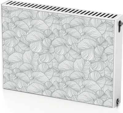 Produktbild von Blattpflanzen – Magnetische Heizkörperabdeckung – 80x60 cm – Magnet Heizkörperabdeckung – 3D Würfel – Heizkörperverkleidung – Magnetische Wandverkleidung – Wetterfest