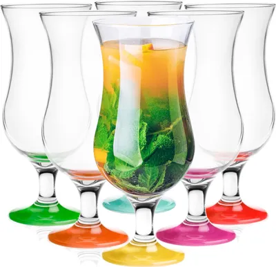 Produktbild von Glasmark Krosno Gläser Cocktailgläser Set Longdrink Cocktail Gin Bier Longdrinkgläser Cocktailgläser Trinkglas Glas Smoothie Dessert Mix 6 x 420ml