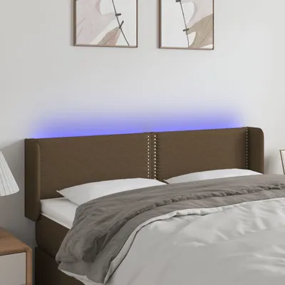 Produktbild von LED Kopfteil Dunkelbraun 147x16x78/88 cm Stoff , Kopfteile Design 2024