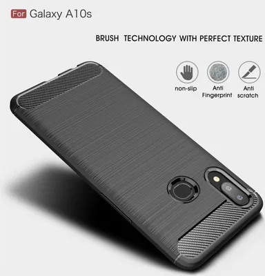 Produktbild von Schutzhülle Handyhülle für Samsung Galaxy A10s Case Cover Carbon Optik Grau