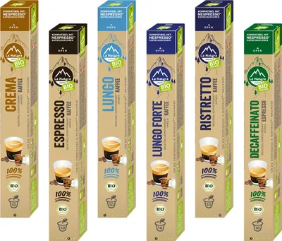Produktbild von Selection Box Kaffee - 60 Kaffeekapseln | La Natura Lifestyle Organic 306g| biobasiert | Nespresso®*³ kompatible