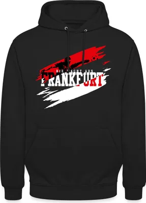 Produktbild von Spreadshirt Die Macht Aus Frankfurt Fußball Fan Uni Hoodie, L, Schwarz