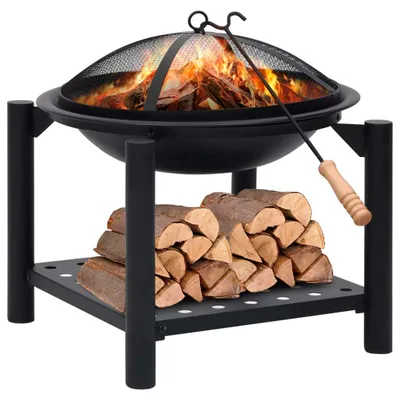 Zdjęcie produktu dla Misa paleniskowa z pogrzebaczem 54x54x55 cm stalowa