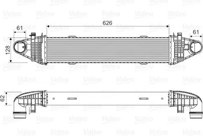Produktbild von VALEO 818616 Ladeluftkühler LLK passend für MERCEDES-BENZ C-Klasse Limousine (W204) Turbo Intercooler