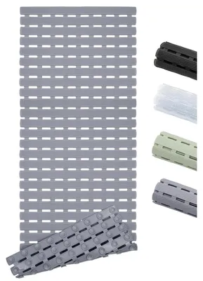 Obrázok produktu pre Protisklzová podložka do vane, 100x40 cm, sivá, odolná proti plesniam, s prísavkami