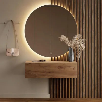 Produktbild von Planetmöbel Flur Möbel Garderobe Hängeschrank 1x 100 cm gold eiche, Wandgarderobe hängend oder stehend