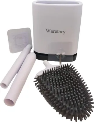Produktbild von Silikon Toiletständer mit weicher und flexibler Toiletenschwamm mit langem Griff, Wand- und Standmontage, schnelle Trocknung für Badkammer