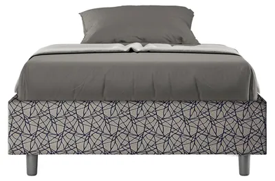 Immagine prodotto di Letto 1 Piazza e Mezzo Sommier 120x190 cm con Rete e Contenitore Azelia Era 09 Blu