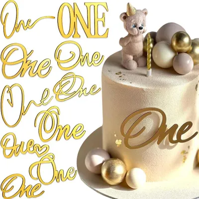 Imagen del producto de Adornos para pastel "Feliz Cumpleaños" - Set de 10 - Decoración para pastel de cumpleaños para niñas y niños, ideal para el primer cumpleaños