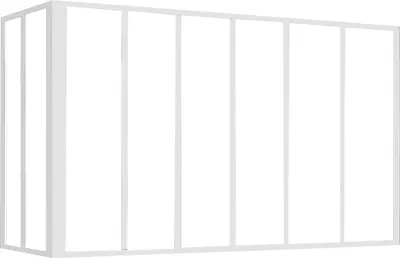 Produktbild von Pulverbeschichtete Aluminium-Eckwand - L.180 x T.60 x H.130 cm - Weiß - BAYVIEW