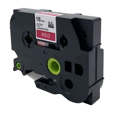 Produktbild von DULA Etikettenband - Kompatibel mit Brother P-Touch Tze-445 - 1 Stück - Weiß auf rot - 18mm x 8m