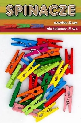 Produktbild von Holzklammern Bunt 25 Stück 2,5 cm