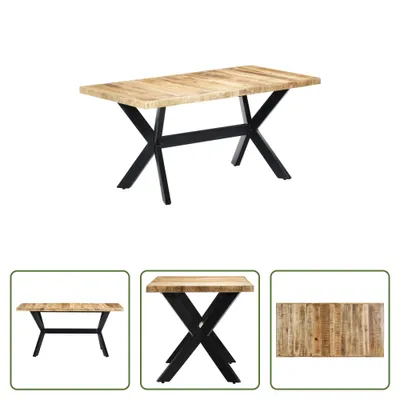 Obrázek produktu pro The Living Store jídelní stůl 160 x 80 x 75 cm Hrubé mangové dřevo masiv
