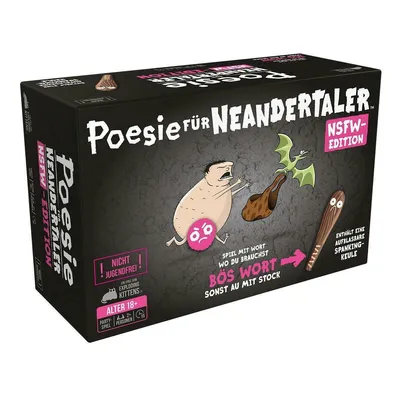 A product box for a card game with cartoonish illustrations.