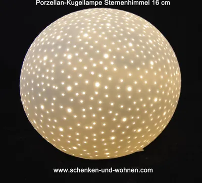 Produktbild von Gilde Porzell Kugellampe Sternenhimmel