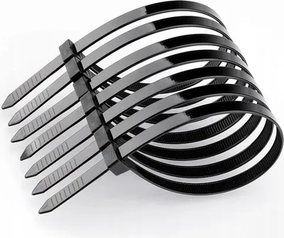 Zdjęcie produktu dla Bardzo Mocne Opaski Zaciskowe 4,8X300Mm 100 Szt Czarne Trytytki Kablowe