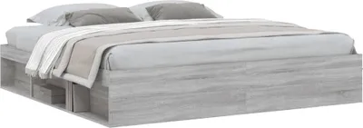 Produktbild von "2026 Aktion"Bettgestell - CLORIS - Doppelbett - Robust und langlebig - Grau Sonoma 200x200 cm - Einfache Montage -  - DEMöbel2647113