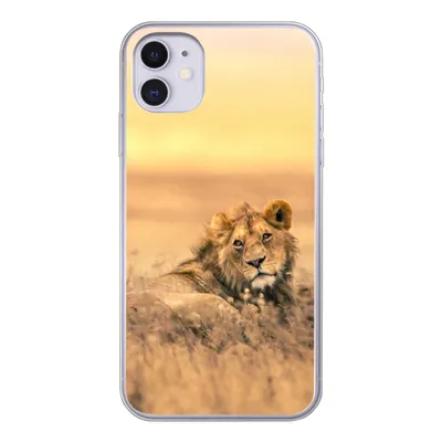 Produktbild von MuchoWow® Handyhülle Schutzhülle Hülle für iPhone 11 Löwen - Gras - Himmel Silikon Softcase Handy Hülle - Handytasche