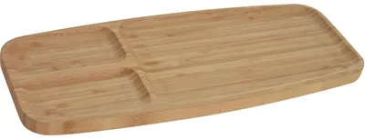 Produktbild von Servierbrett - braun - Bambusholz - 3 Facher - 39 cm
