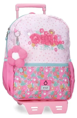 Immagine prodotto di Omgoods - Zaino da trekking con schienale imbottito, modello "Enso Girl Zone", colore fucsia, dimensioni 27x33x11 cm, realizzato in poliestere, capacità 9,8L