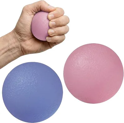 Productafbeelding van Stressballen - Ademhalingsoefeningen en ontspanning - Handtrainer - Stressbal voor de handen - Onderarmtrainer - Volwassenen - 2 stuks
