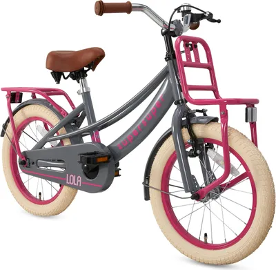 Produktbild von Mädchen Hollandrad 16 Zoll Lola Grau-Pink