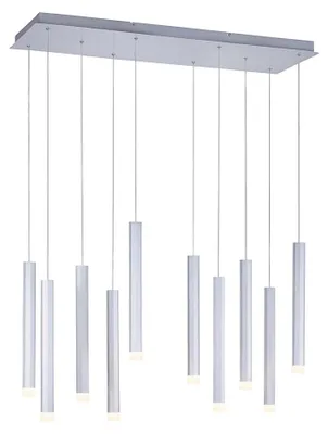 Produktbild von LED Pendelleuchte, Alu, Weiß, 10-Flammig