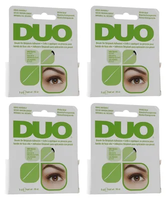 Immagine prodotto di Ardell DUO – Colla per ciglia finte – Confezione convenienza da 4 pezzi – Brush On – Trasparente – Ricca di vitamine – Senza lattice