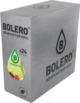 Produktbild von Bolero Iced Green Tea (24x8g) Raspberry & Pomegranate - Intra- & Post-Workout - Intra-Workout