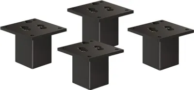 Produktbild von 4er Set sossai Aluminium Möbelfüße 80mm in Schwarz Schrankfüße Sockelfüße