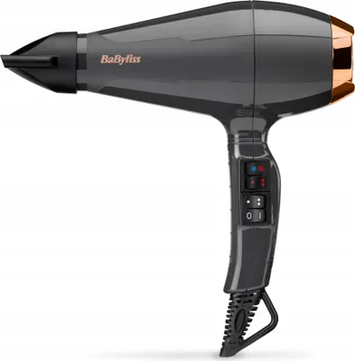 Immagine prodotto di BaByliss Italian Air Pro 2200 Asciugacapelli Asciugacapelli, motore a corrente alternata, potenza 2200 W, tecnologia a ioni, 6719DE Grigio